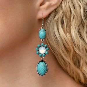 Turquoise Dangle Earrings - Fashion Jewelry